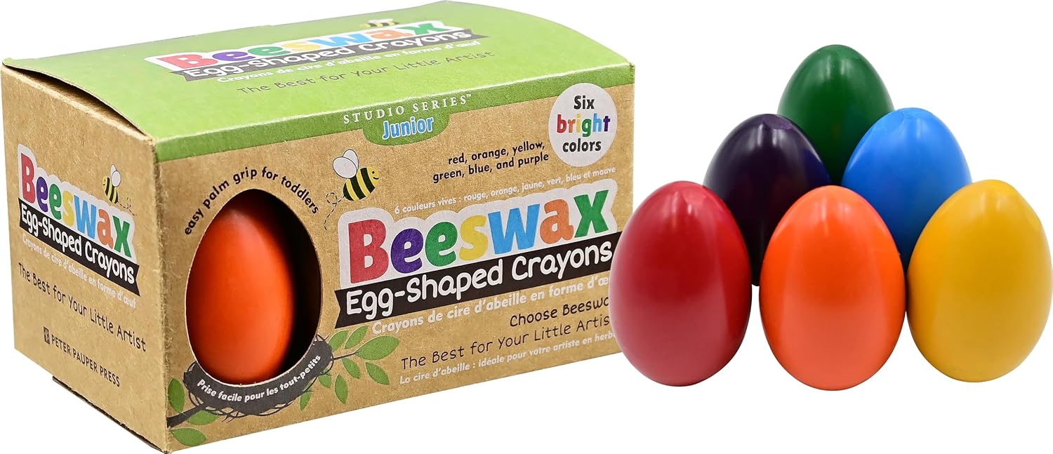 Beeswax Egg Shaped Crayons
