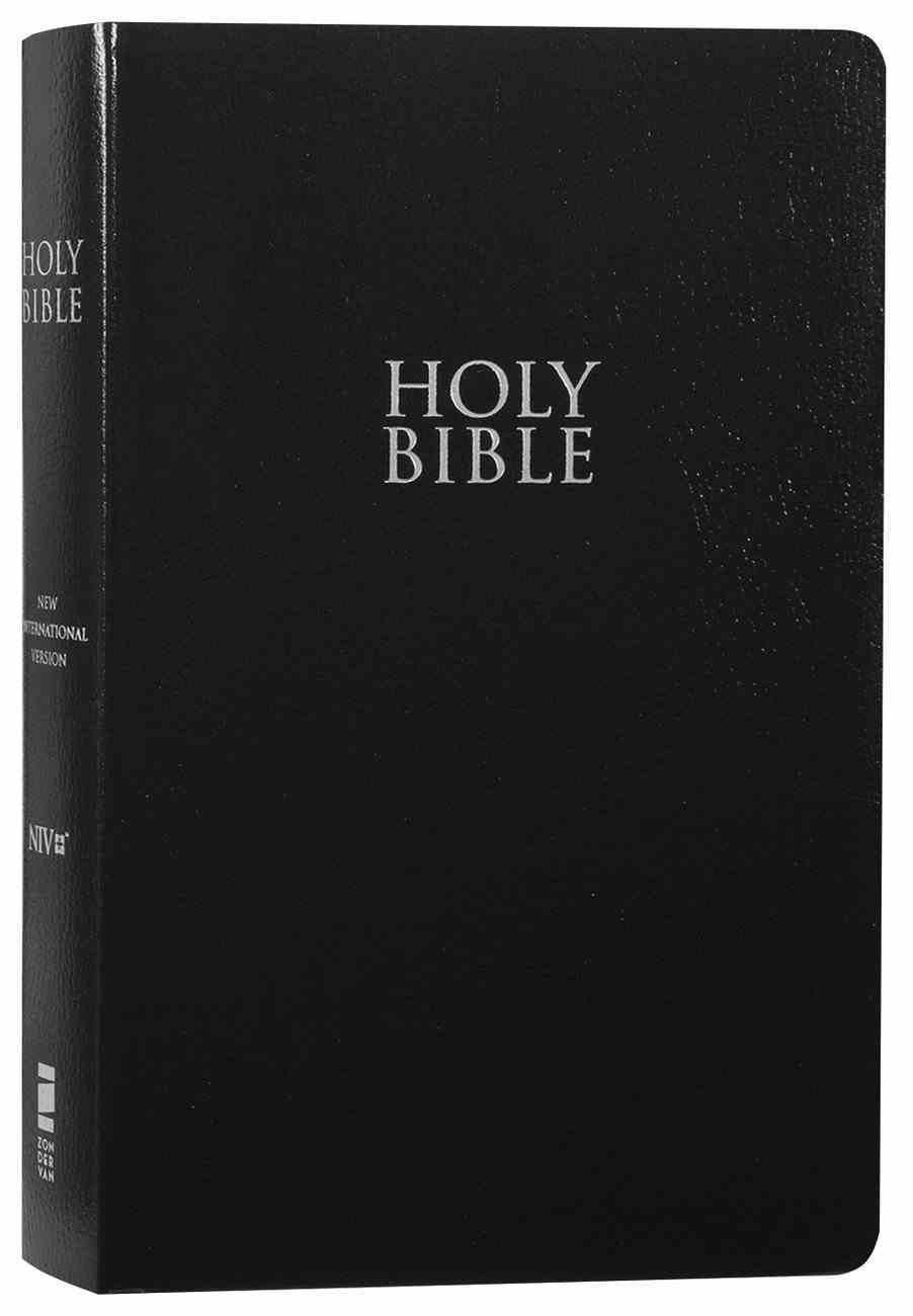 NIV, Gift and Award Bible, Leather-Look, Black, Red Letter, Comfort Print