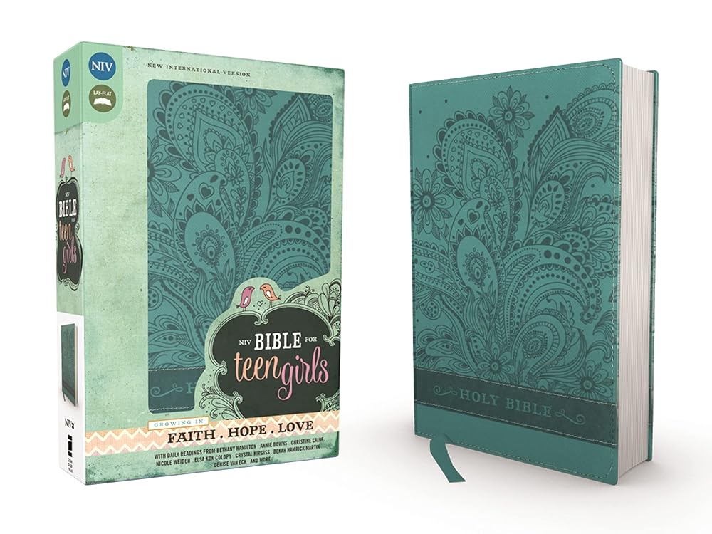 NIV, Bible for Teen Girls, Leathersoft, Blue: Growing in Faith, Hope, and Love – The Perfect Christian Faith Gift for Your Teenage Girl, Age 13-18 cover image