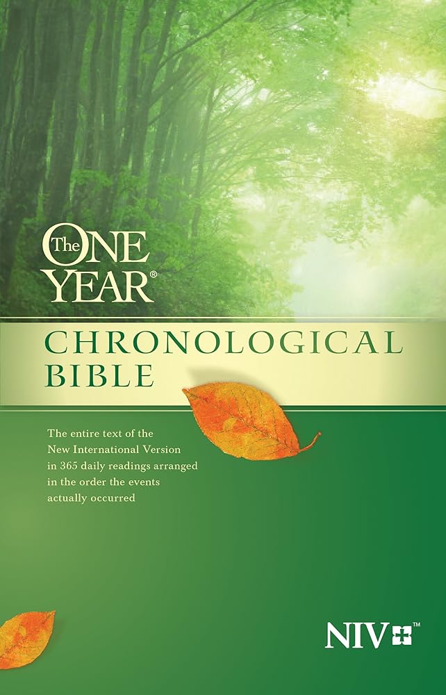 The One Year Chronological Bible NIV (Softcover) cover image