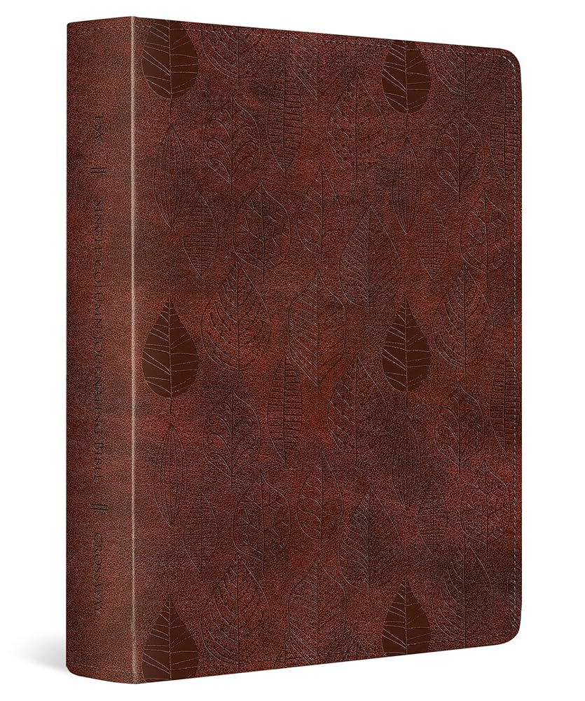 ESV Single Column Journaling Bible (TruTone, Chestnut, Leaves Design): Holy Bible, English Standard Version cover image