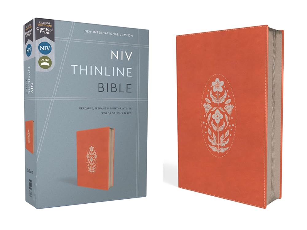 NIV, Thinline Bible, Leathersoft, Coral, Zippered, Red Letter, Comfort Print - 9780310465041 - Zondervan - Zondervan - The Little Lost Bookshop