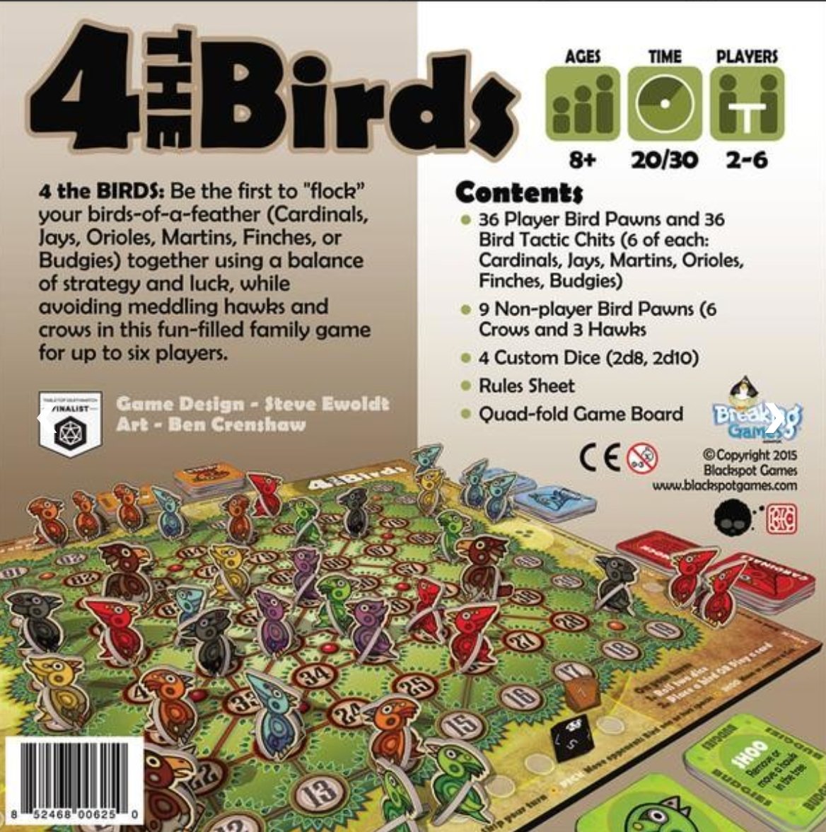 4 The Birds - 852468006250 - Game - Breaking Games - The Little Lost Bookshop