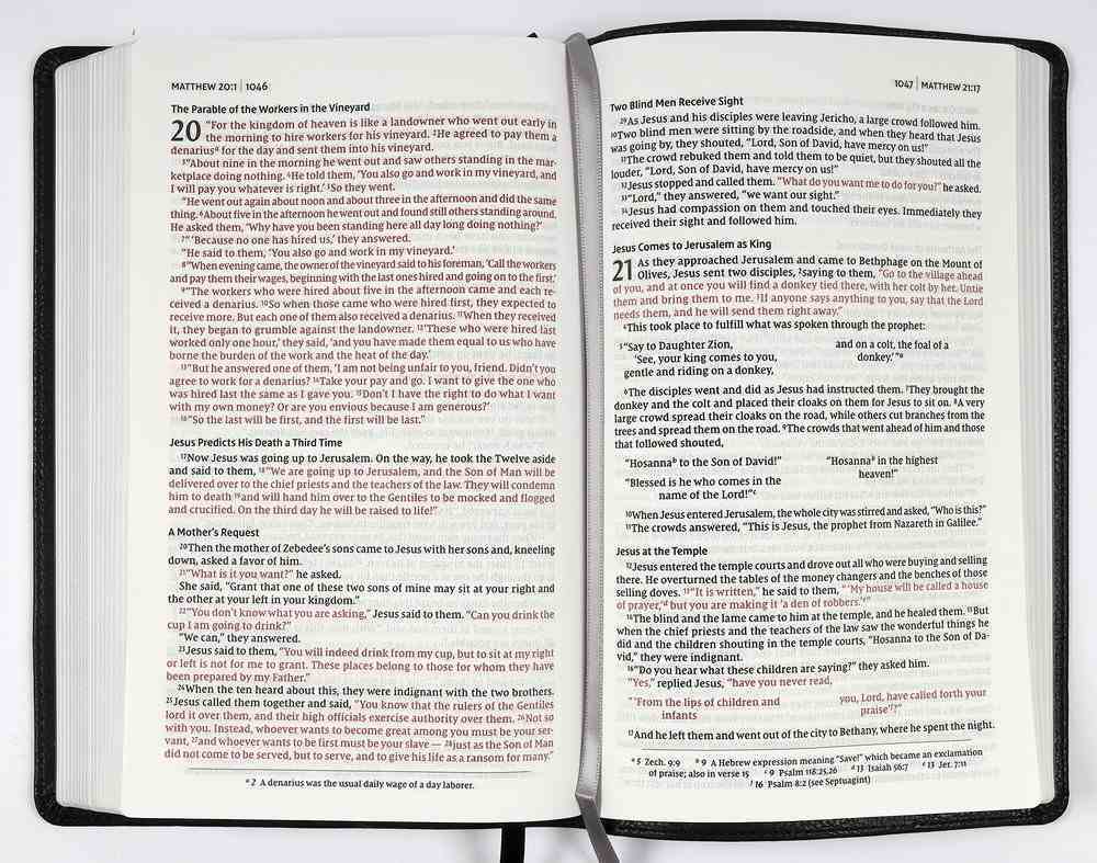 NIV Thinline Bible Passaggio Setting Black