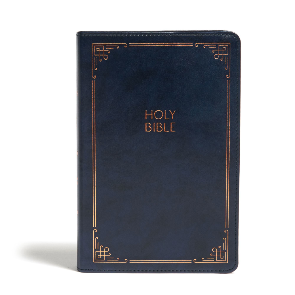 CSB Large Print Personal Size Reference Bible, Navy LeatherTouch, Indexed