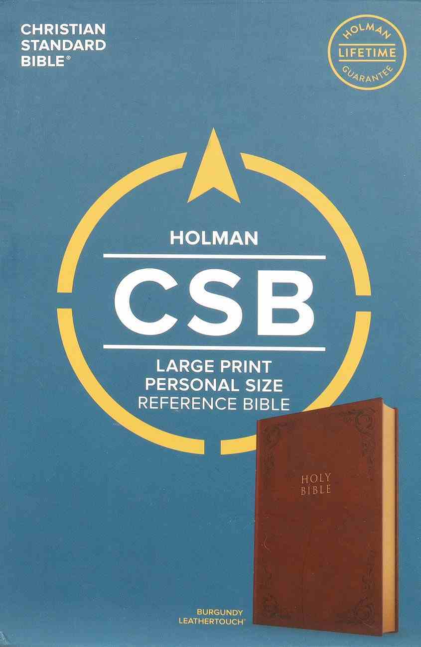 CSB Large Print Personal Size Reference Bible Burgundy (Red Letter Edition)