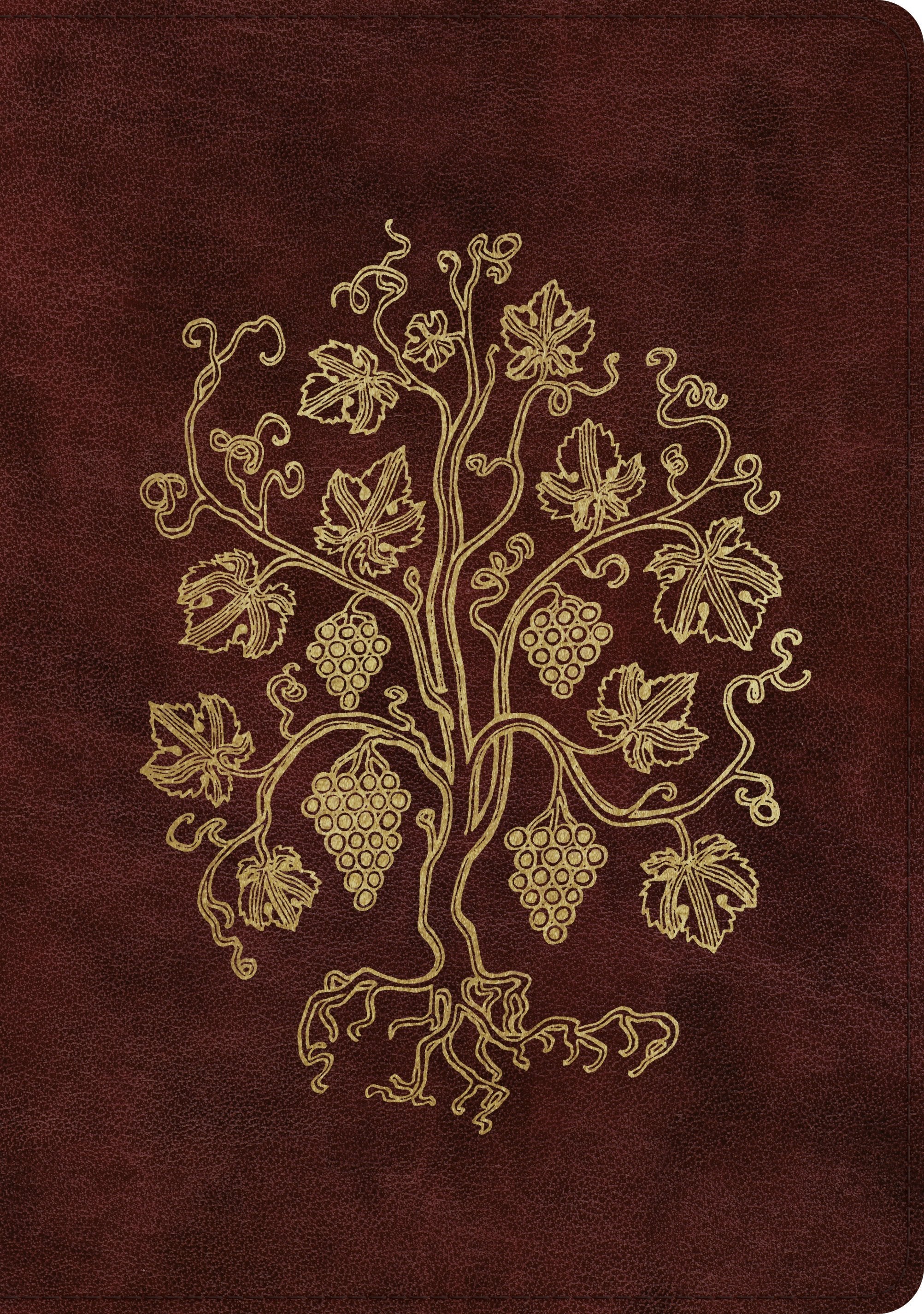 ESV Single Column Journaling Bible, Large Print (TruTone, Burgundy, Grapevine Design)