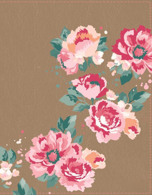 NIV, Journal the Word Bible for Teen Girls, Imitation Leather, Gold/Floral - Includes Hundreds of Journaling Prompts!