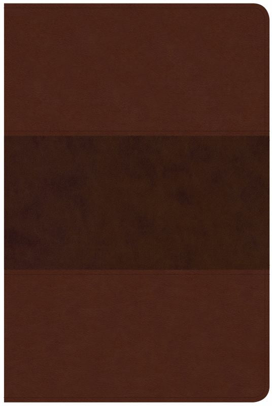 CSB Large Print Personal Size Reference Bible, Saddle Brown LeatherTouch