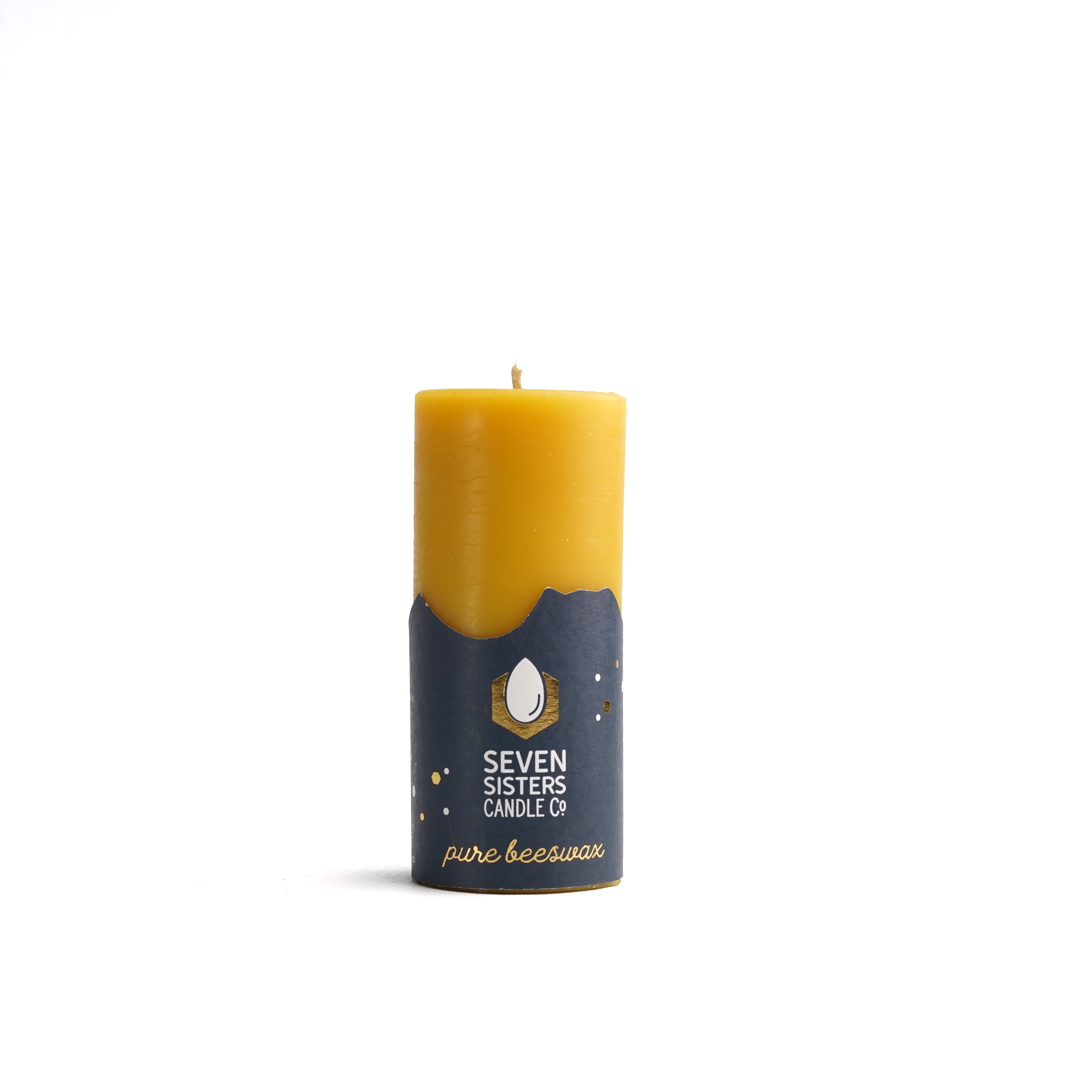 5cm Pure Beeswax Pillar Candle: 8.5cm