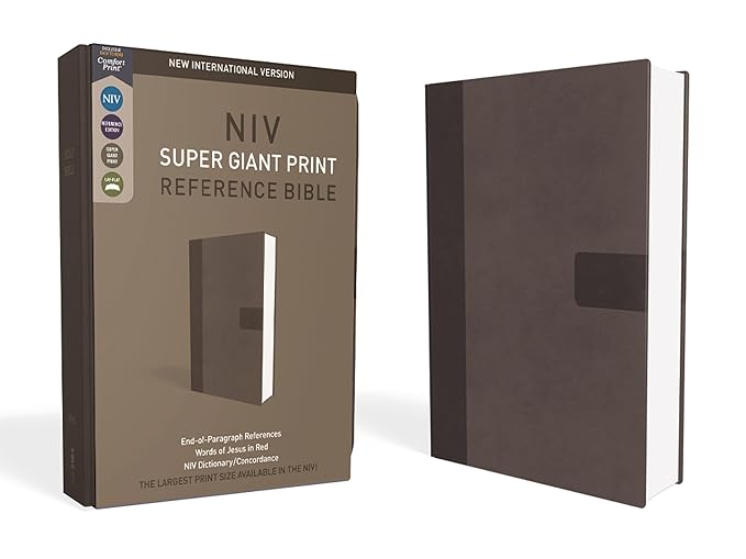 NIV Super Giant Print Reference Bible (Grey)