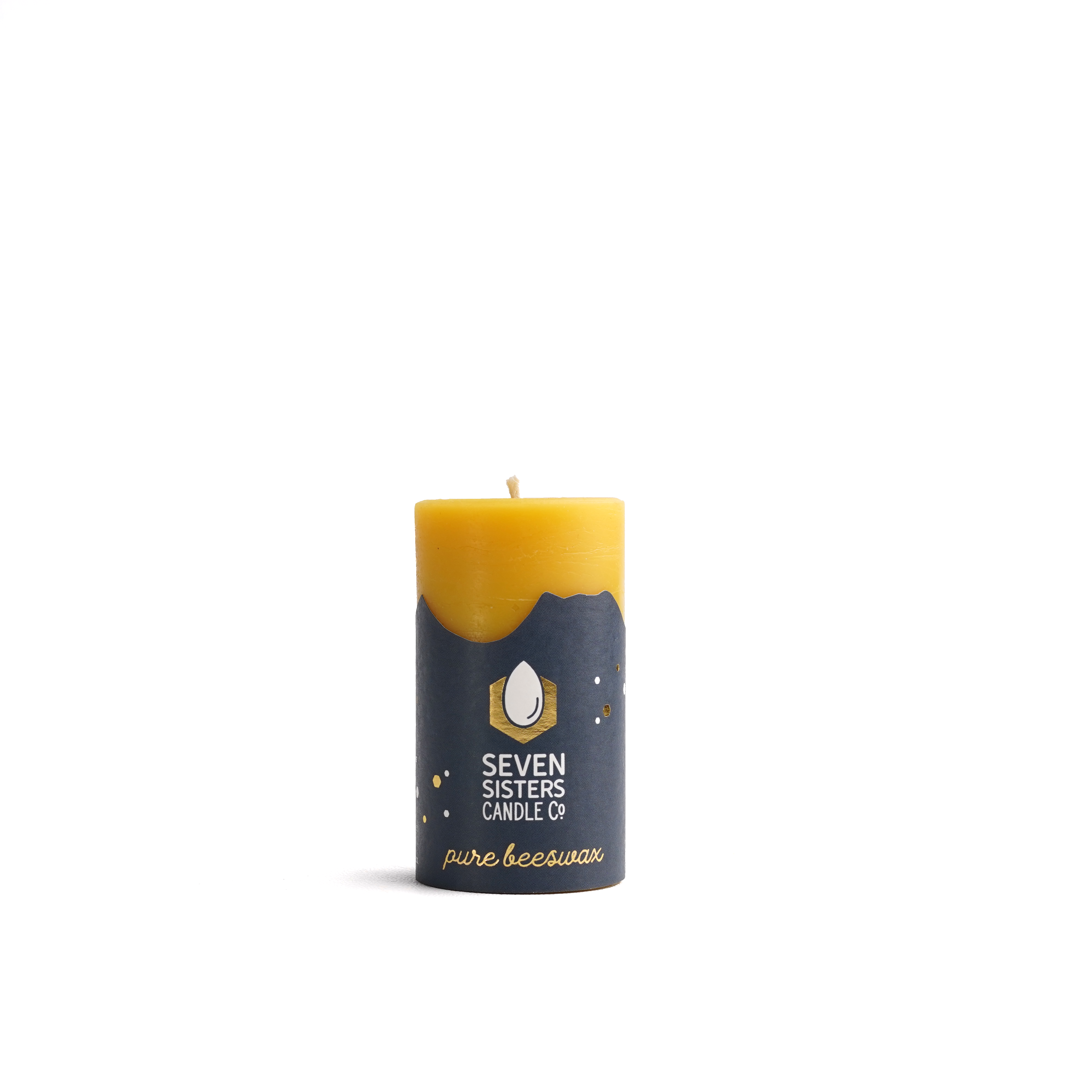 5cm Pure Beeswax Pillar Candle: 8.5cm