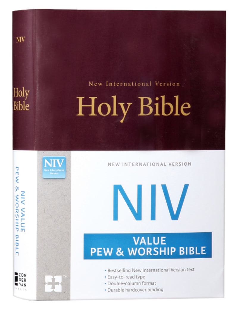 NIV, Value Pew And Worship Bible [Burgundy] - Black Letter