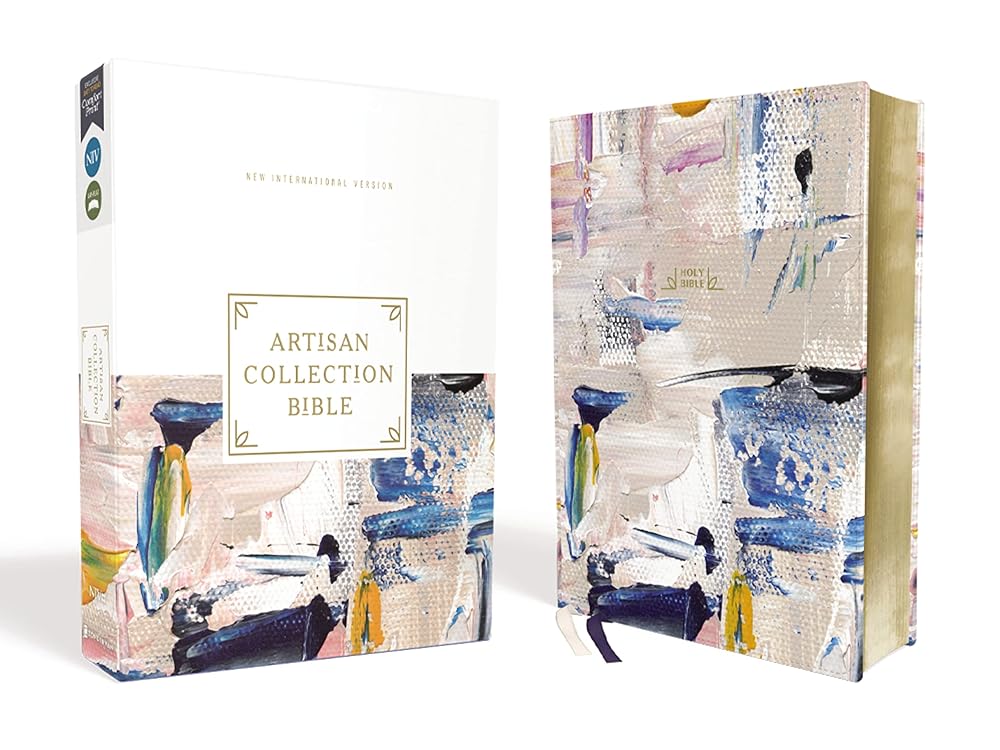 NIV, Artisan Collection Bible, Leathersoft, Multi-color/Blue, Red Letter, Comfort Print cover image