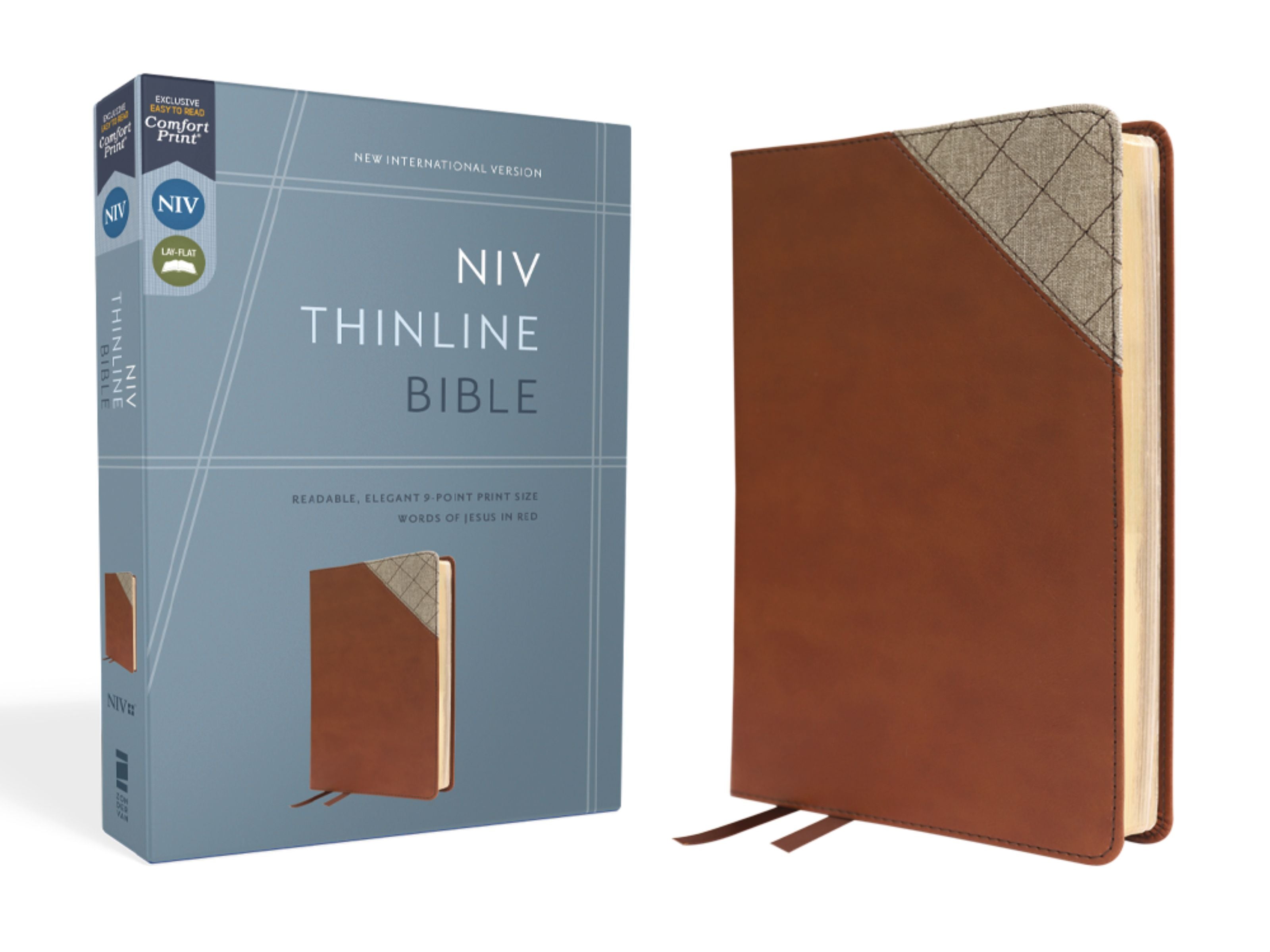 NIV Thinline Bible Red Letter Edition [Brown]
