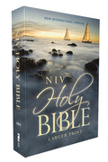 NIV, Holy Bible, Larger Print, Economy Edition, Paperback, Blue, Comfort Print cover image