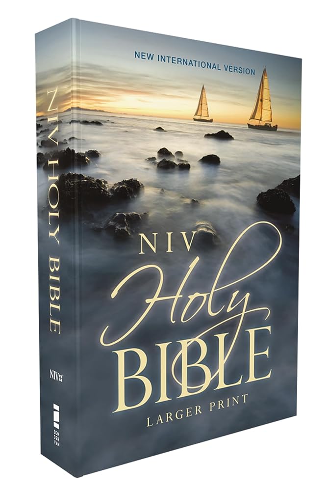 NIV, Holy Bible, Larger Print, Economy Edition, Paperback, Blue, Comfort Print cover image