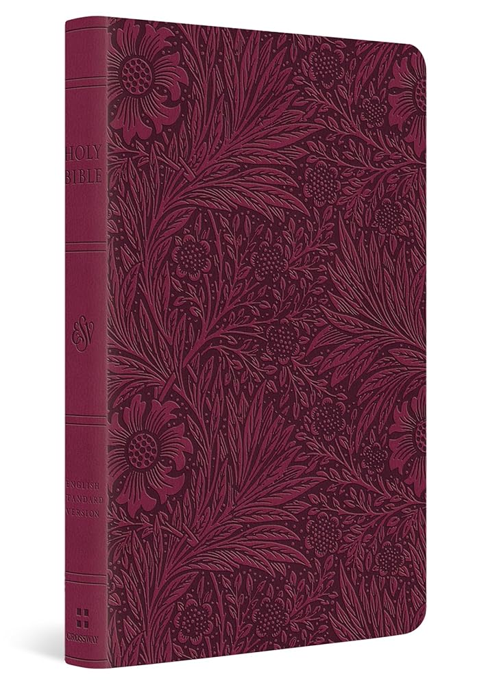 ESV Large Print Value Thinline Bible (TruTone, Raspberry, Floral Design): Holy Bible, English Standard Version cover image