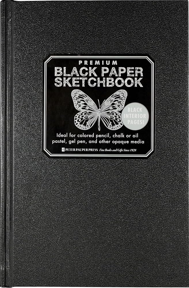 Premium Black Paper Sketchbook (5-1/4'' wide x 8-1/2'' high) cover image