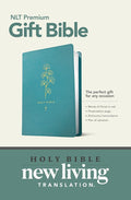 Premium Gift Bible NLT (LeatherLike, Teal Cross, Red Letter) cover image