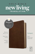 NLT Compact Bible, Filament Enabled (LeatherLike, Rustic Brown, Red Letter) cover image