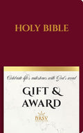NRSV Updated Edition Gift & Award Bible (Imitation Leather, Burgundy) cover image