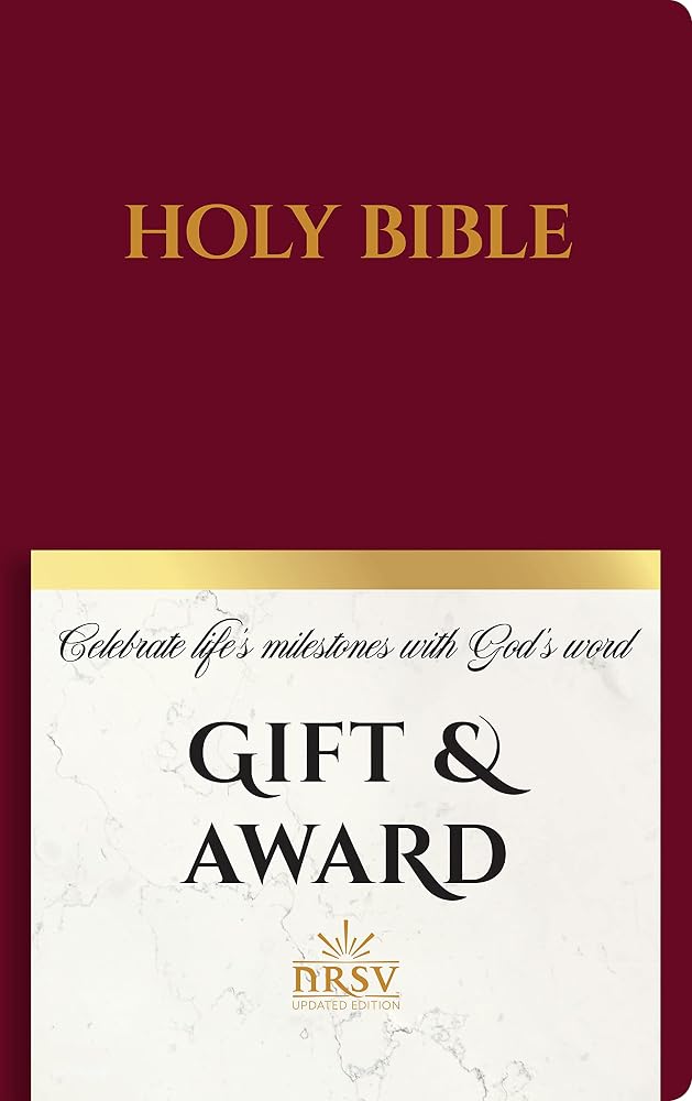 NRSV Updated Edition Gift & Award Bible (Imitation Leather, Burgundy) cover image