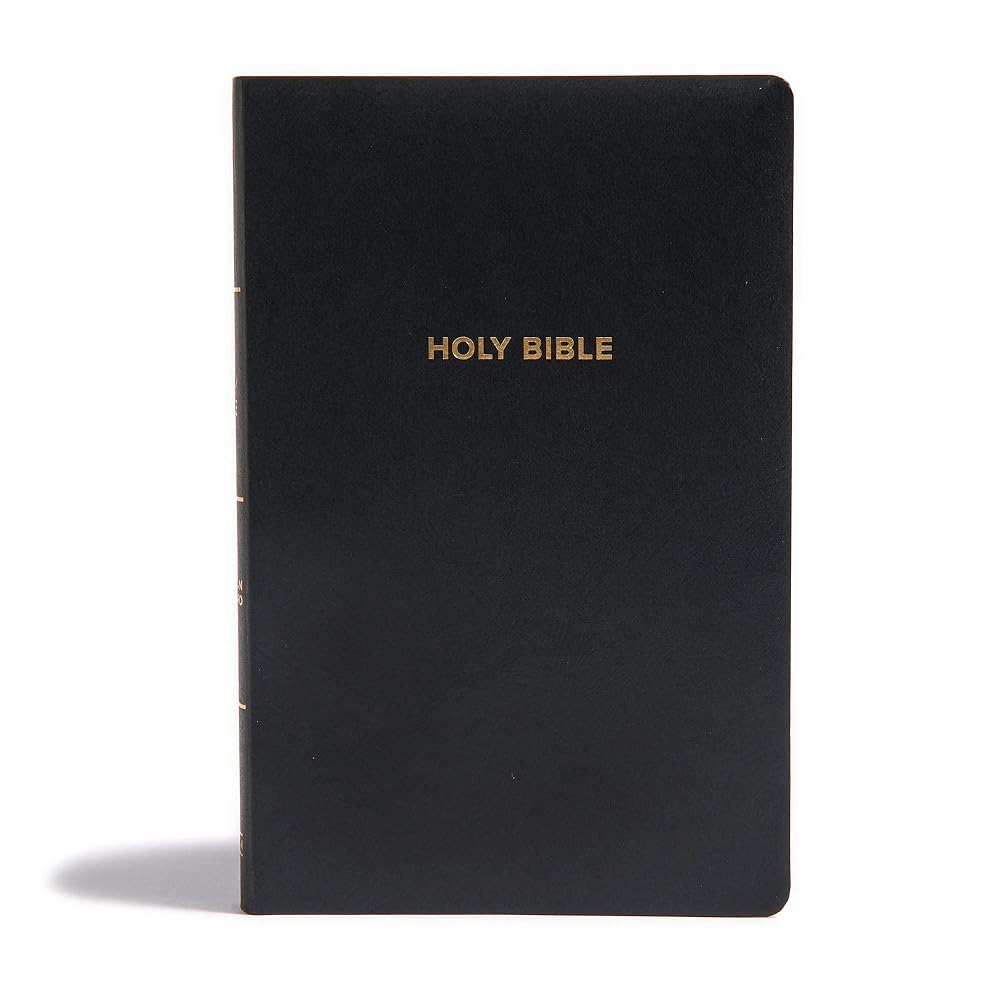 CSB Gift & Award Bible, Black Imitation Leather, Red Letter, Presentation Page, Full-color Maps, Easy-to-Read Bible Serif Type cover image