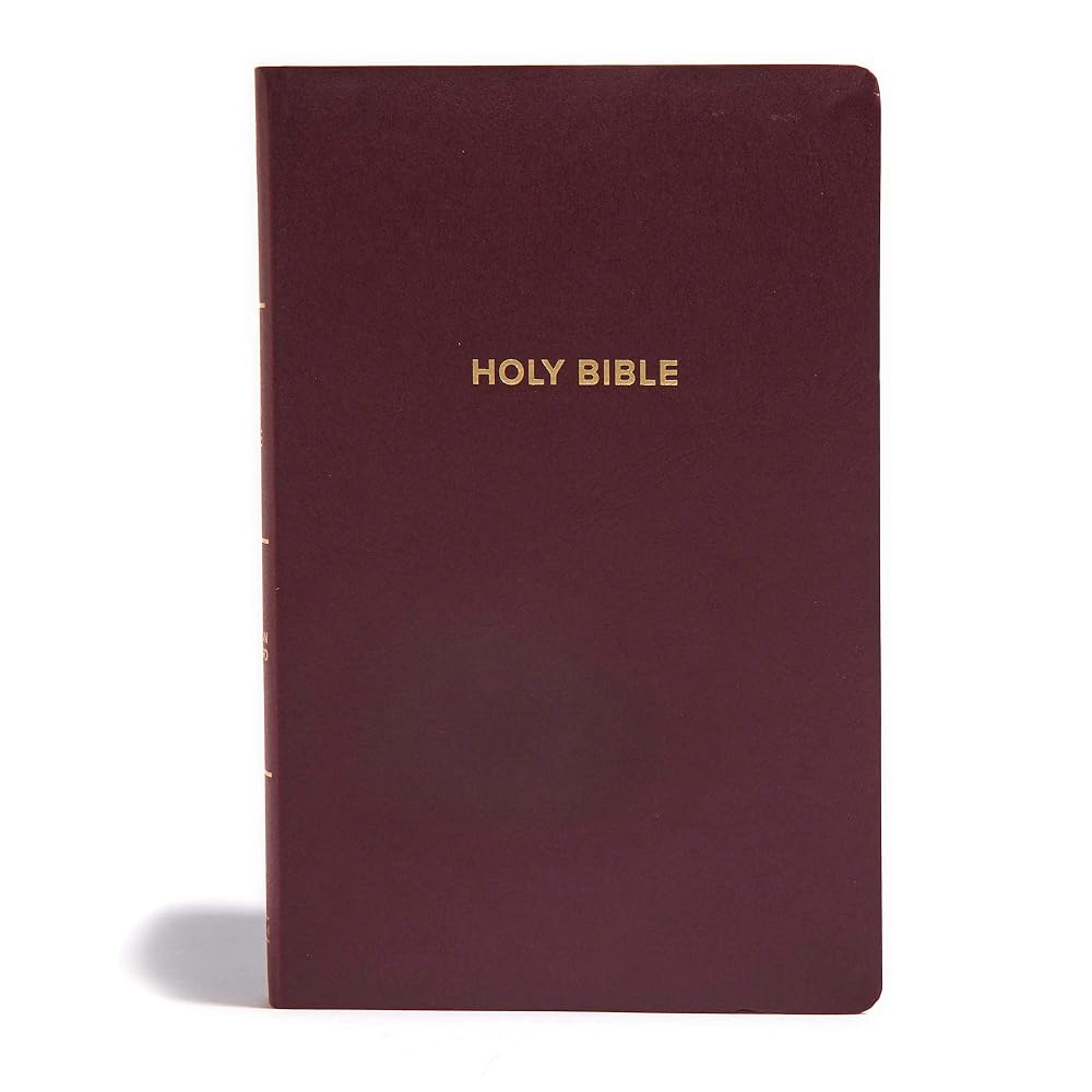CSB Gift & Award Bible, Burgundy Imitation Leather, Red Letter, Presentation Page, Full-color Maps, Easy-to-Read Bible Serif Type cover image