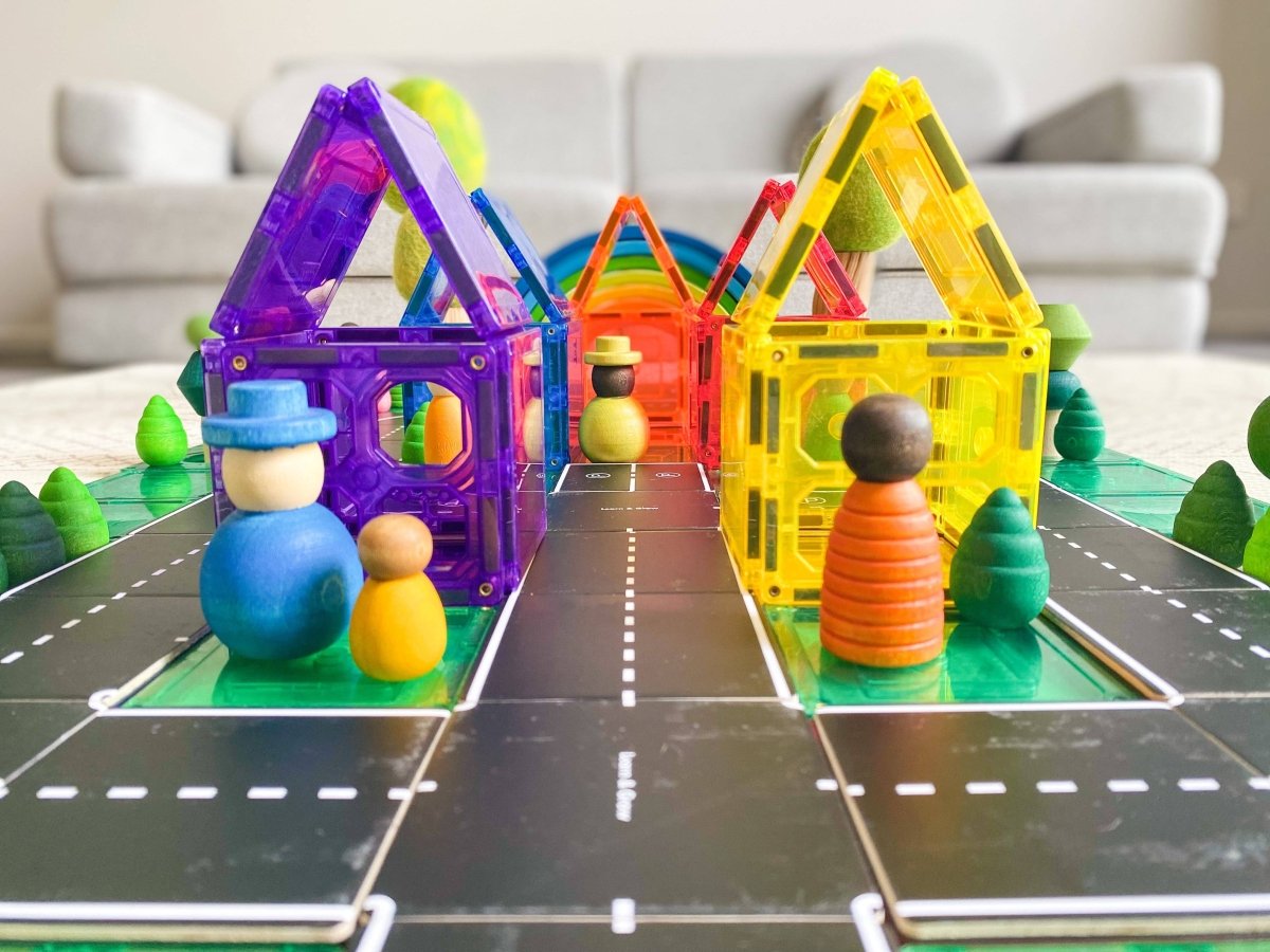Learn & Grow Magnetic Tile Topper - Road Pack (40 Piece) - LAGT - TOPPER - ROAD - PACK - Learn and Grow Toys - The Little Lost Bookshop