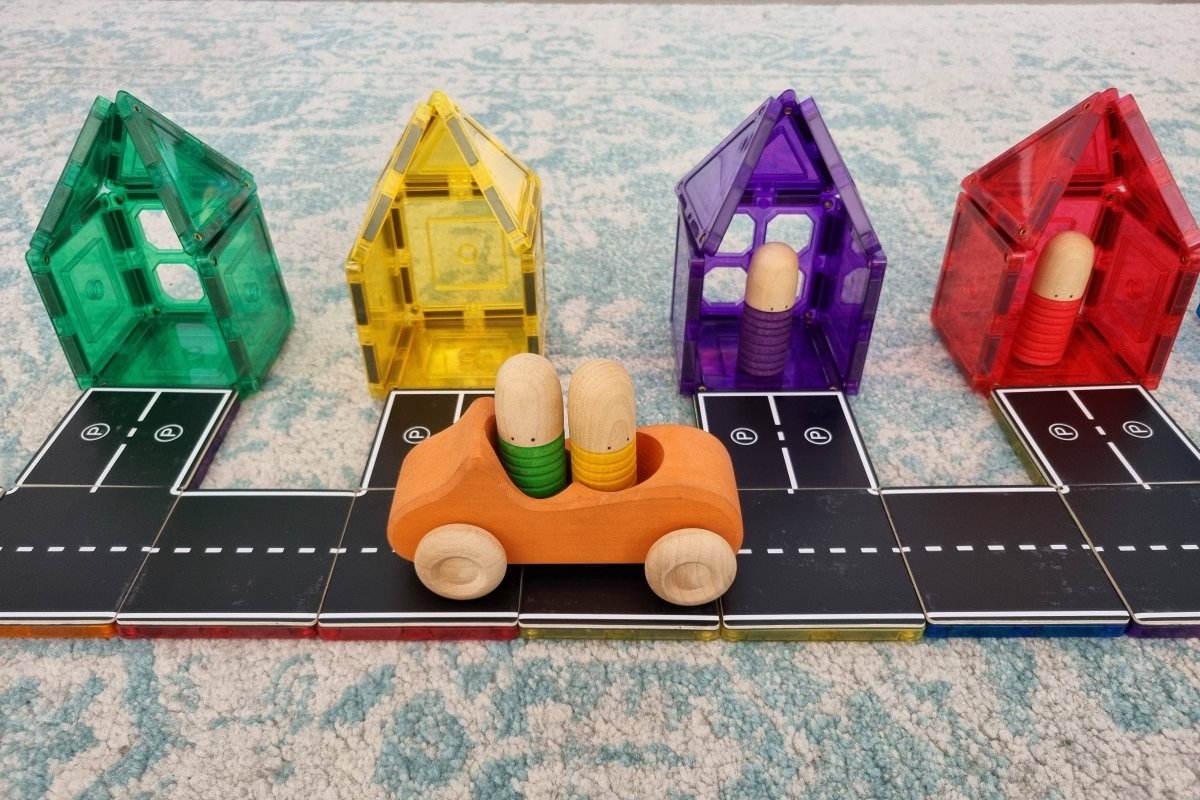 Learn & Grow Magnetic Tile Topper - Road Pack (40 Piece) - LAGT - TOPPER - ROAD - PACK - Learn and Grow Toys - The Little Lost Bookshop