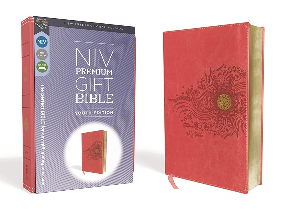 NIV, Premium Gift Bible, Youth Edition, Leathersoft, Coral, Red Letter, Comfort Print: The Perfect Bible for Any Gift - Giving Occasion - 9780310454656 - Zondervan - Zondervan - The Little Lost Bookshop