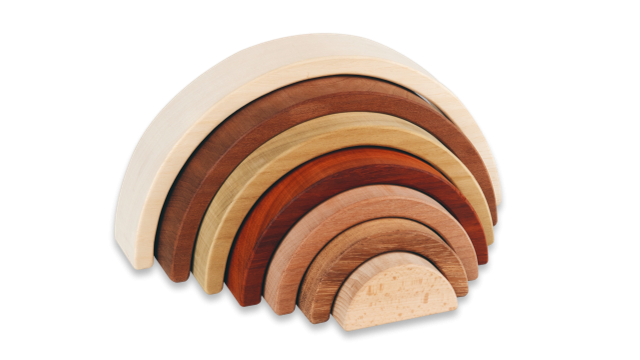 Discoveroo: Wooden Rainbow Stacker