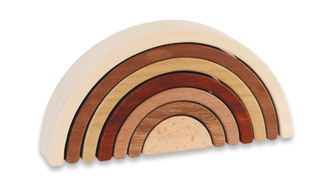 Discoveroo: Wooden Rainbow Stacker