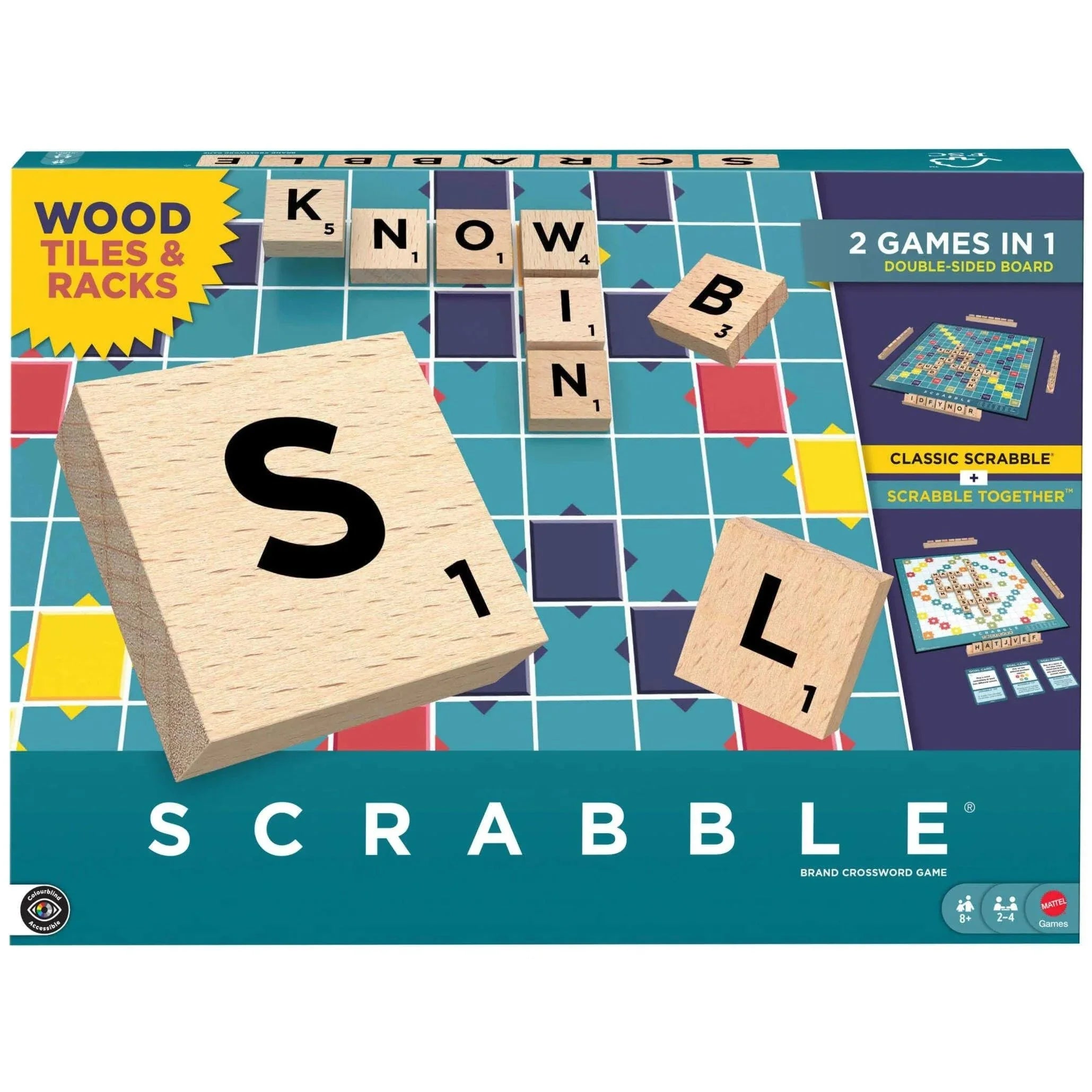 Scrabble With Wooden Tiles Board Game