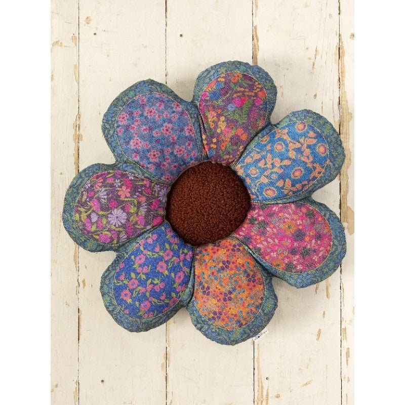 Whimsy Patchwork Pillow (Flower)d - PLW000094 - Natural Life - The Little Lost Bookshop