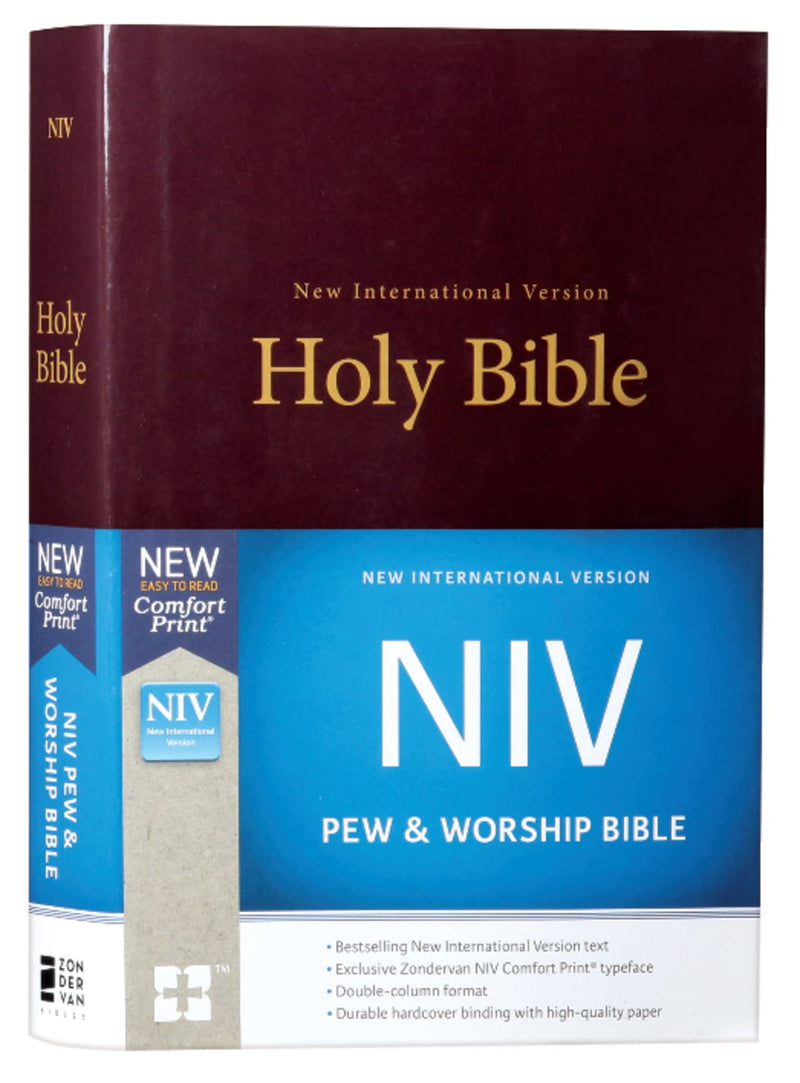 NIV, Pew And Worship Bible [Burgundy] - Black Letter