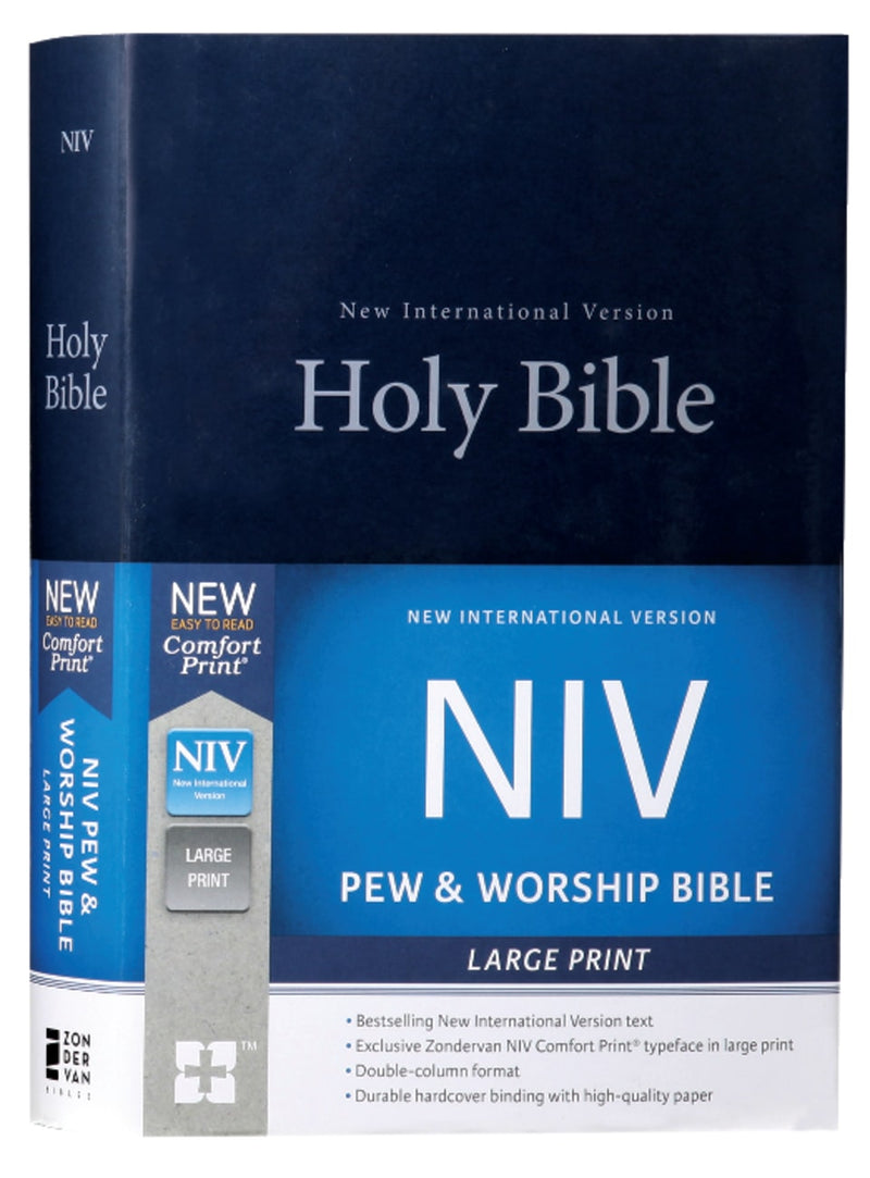 NIV, Pew And Worship Bible, Large Print [Blue] - Black Letter