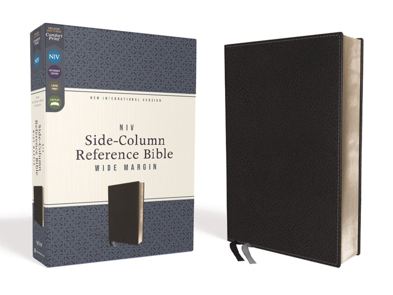NIV Side-Column Reference Bible, Wide Margin, Leathersoft, Comfort Print [Black]
