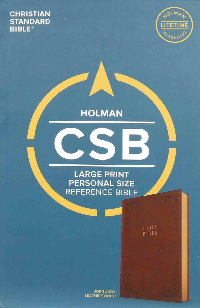 CSB Large Print Personal Size Reference Bible Burgundy (Red Letter Edition)