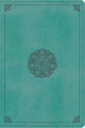 ESV Study Bible, Personal Size (TruTone, Turquoise, Emblem Design)