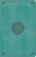 ESV Single Column Thinline Bible (TruTone, Turquoise, Emblem Design)
