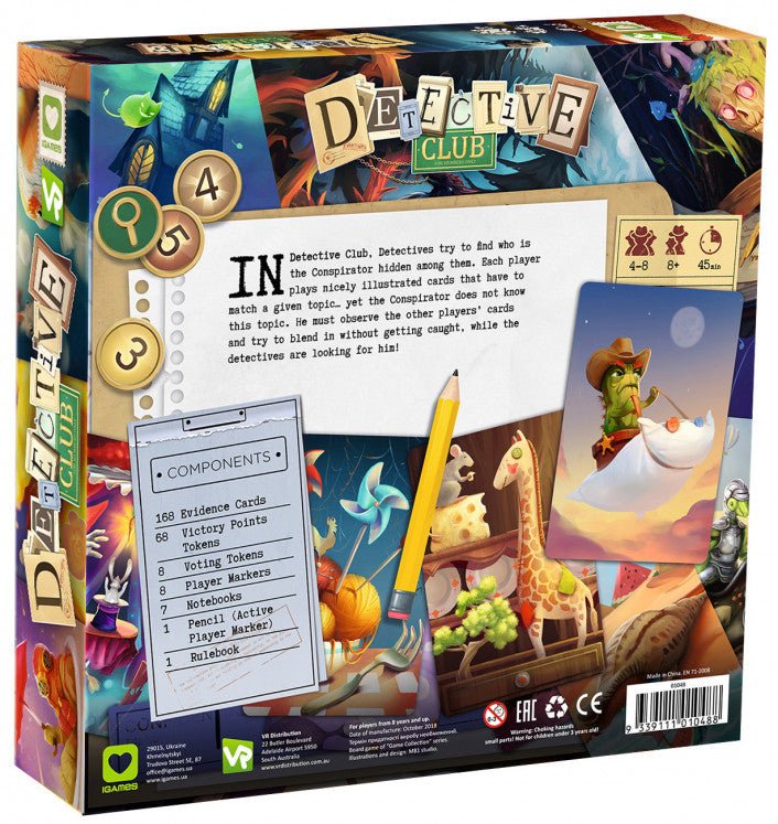 Detective Club - 9339111010488 - Game - Blackrock Games - The Little Lost Bookshop