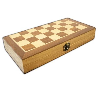 LPG Wooden Folding Chess/Checkers/Backgamm on Set 30cm - 742033921951 - Chess - LPG - The Little Lost Bookshop