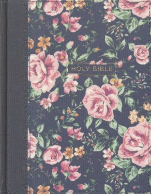 NKJV Journal the Word Bible (Grey Floral)