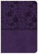 CSB Large Print Compact Reference Bible, Purple LeatherTouch