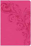CSB Large Print Personal Size Reference Bible, Pink LeatherTouch, Indexed