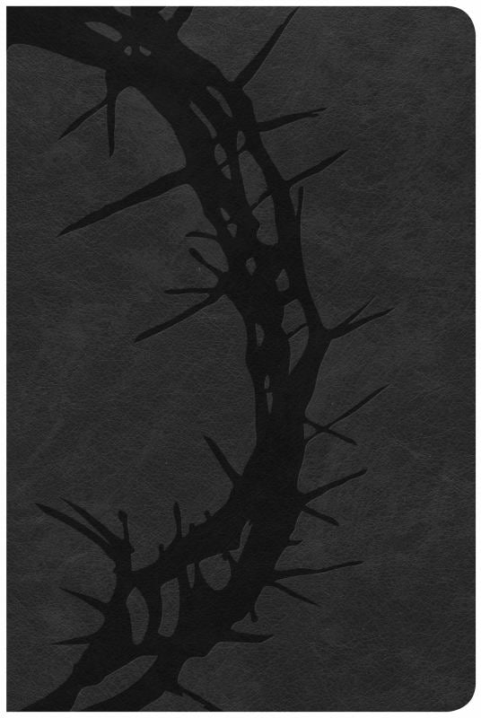 CSB Large Print Personal Size Reference Bible, Charcoal LeatherTouch, Indexed