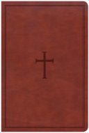 CSB Large Print Personal Size Reference Bible, Brown LeatherTouch