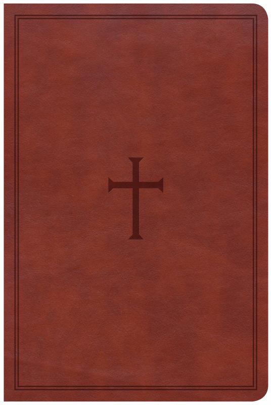 CSB Large Print Personal Size Reference Bible, Brown LeatherTouch, Indexed